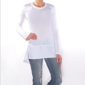 Rag and Bone Riley Long-Sleeve Silk-Blend Top